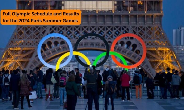 Full Olympic Schedule and Results for the 2024 Paris Summer Games