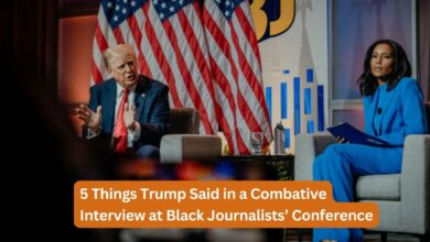 5 Things Trump Said in a Combative Interview at Black Journalists’ Conference